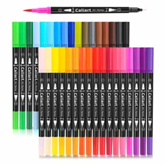 Caliart 34 Double Tip Brush Pens