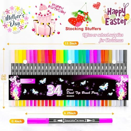 Soucolor Art Brush Markers