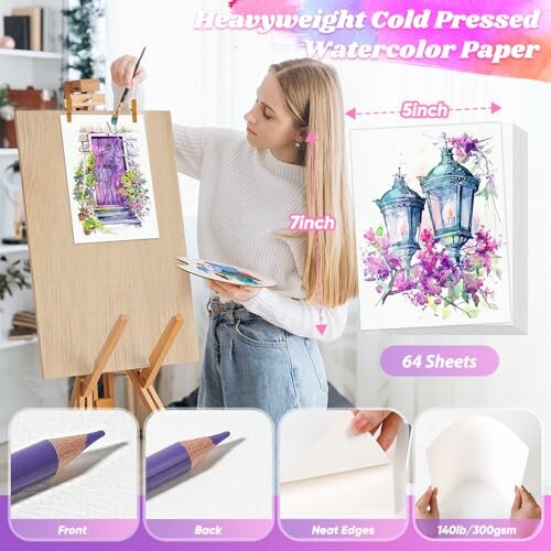 Donyang 64 Sheets Watercolor Paper