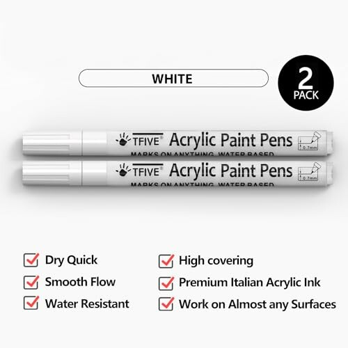 TFIVE White Paint Marker Pens